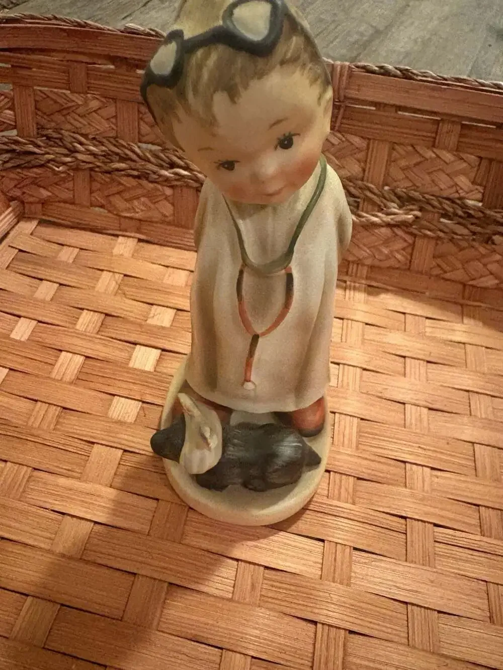 Vintage Napco Little Vet Boy with Dog Ceramic Figurine AH1B